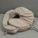 My Brest Friend Super Deluxe Nursing Pillow  Extra Soft Breastfeeding Support Pillow with Plush Slipcover, Firm Flat Cushion, Wrap-Around Adjustable Fit & Back Panel  Soft Sand