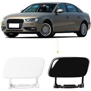 Car Front Bumper Headlight Headlamp Washer Jet Spray Nozzle Cover Cap Fit for Audi A4 2013 2014 2015 2016(Sports Models Cannot Be Used) 8K0955275C 8K0955276C(Black, Right Passenger Side)