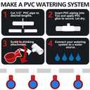 Chicken Waterer 12 Pack,Automatic Chicken Water Cup and 1/2" PVC Tee Fittings,Large Auto-Fill Chicken Waterer Cups,DIY Chicken Water Feeder, Coop Water Dispenser,Poultry Waterer Feeder Kit