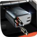 LISEN Retractable Car Charger, for Valentines Day Gifts for Him Her, 69W Cars Adapter USB C Fast Charger for iPhone 17 14 11, Car Accessories Gadgets for Men, Anniversary Birthday Gifts for Men Women