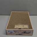 Cat Scratcher Pad with Box, Reversible Corrugated Cardboard Scratch Pad, Kitten Scratching Board with Catnip, Durable Recycle Scratching Pads (Small Pad: 13.78" x9.53" x1", Pattern Two-3 PCS)