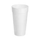 DART 20J16 3.7" Top and 2.4" Bottom Diameter, 6.1" Height, 20 Oz Big Drink Foam Cup (Case of 500), White