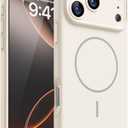 Magnetic for iPhone 17 Pro Case, [Matte Solid Color] [Full Camera Protection] Protective Case for iPhone 17 Pro - Milky White