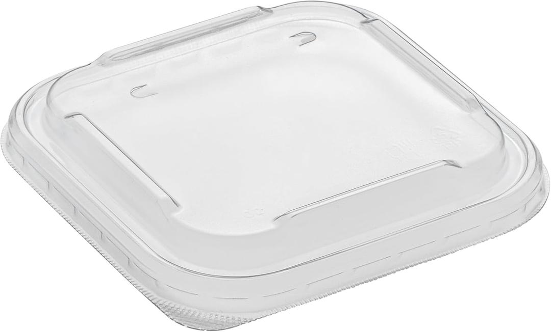 Restaurantware-LIDS ONLY: Matsuri Vision 5.4 x 5.4 x 0.7 Inch Lids For Sushi Containers, 100 Airtight Lid - Containers Sold Separately, No-Fog Design, Clear Plastic Covers, For Sushi Boxes