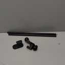 Curtain Rods No Drilling for Windows 32 to 45 Inch:No Drill Small Black Curtain Rod with Adhesive Brackets for Bedroom,5/8" Apartment Renter Friendly Adjustable Drapery Rods Easy Install