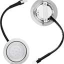 2pcs Range Hood Light Bulbs, Stainless Steel Range Hood LED Light Recessed Kitchen Light Bulb Replacement DC 12V 6500K Light Accessories for Stove Kitchen