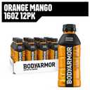 BODYARMOR Sports Drink Sports Beverage, Orange Mango, Coconut Water Hydration, Natural Flavors With Vitamins, Potassium-Packed Electrolytes, Perfect For Athletes, 16 Fl Oz (Pack of 12)
