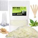 DINGPAI Natural Soy Wax for Candle Making, 2lb Organic Soy Wax Flakes, Premium Soy Candle Wax for Candle Making Supplies, Pure Candle Wax from Farm, No Harmless, Additives