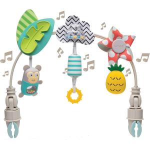 Taf Toys Tropical Arch Adjustable Infant Car Seat & Stroller Toy for Infant & Toddlers, Stroller Arch, Baby Crib Toys Clips on Prams/Car Seats/Bouncers Encourages Motor Skills & Sound Exploration
