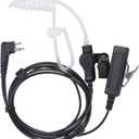 RDM2070D Earpiece for Motorola,Compatible CLS1110 CLS1410 CP185 CP200D RDU4100 2 Way Radio Headset with Mic PTT 2 Pin FBI Security Acoustic Tube Surveillance Walkie Talkie Headphone