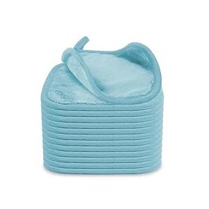 Makeup Remover Cloth 12 Pack, Ultra Soft and Reusable Microfiber Makeup Remover Towels for All Skin Types, Perfect Face Towels for Women, 6 Inch X 6 Inch, Blue