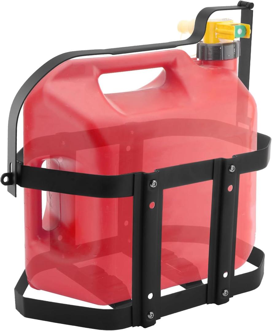 5 Gallon Gas Can Holder, Metal Steel Fuel Container Mount Bracket Compatible with No-Spill Gas Can for Model 1450, 1460, 1456 and 1547