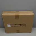 16Pcs No Dig Landscape Edging(24 Foot) with 48 Pieces 8-inch Spikes | 3 Inch Tall Faux Stone Edging for Landscaping | Faux Stone Edging Bricks for Flower Bed,Lawn,Yard,Weed Barrier(Dark Grey)