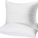 Pillows Queen Size Set of 2, Hotel Collection Bed Pillows for Sleeping, Gusseted Pillow for Back, Stomach or Side Sleepers(Bright White) (Queen (Pack of 2))