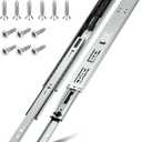 HBL 1 Pair | Soft Close Drawer Slides 12 inch, Heavy Duty Cabinet Drawer Slides Replacement - Ball Bearing Full Extension, 200 LB Capacity, Made of Cold-Rolled Steel, Rust-Resistant & Long-Lasting.