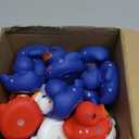 Sratte 50 Pcs Patriotic Rubber Ducks 2'' Blue Red White Mini Ducks in Bulk for USA 4th of July Memorial Day Independence Day Party Favors Decor Supplies Star Rubber Baby Bath Toys for Kids Adults