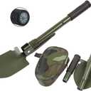 Military Small Folding Camping Shovel, Mini Compact Pickaxe with Carrying Pouch for Gardening, Off Road, Hunting, Car Emergency, Remove Ice (Military Green)