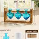 Nacome Plant Terrarium Propagation Stations: Mothers Day Gifts for Mom Plant Lovers Women Wife Daughter - 3 Bulb Glass Vases with Wooden Stand Tabletop for Hydroponics Home Garden Decor