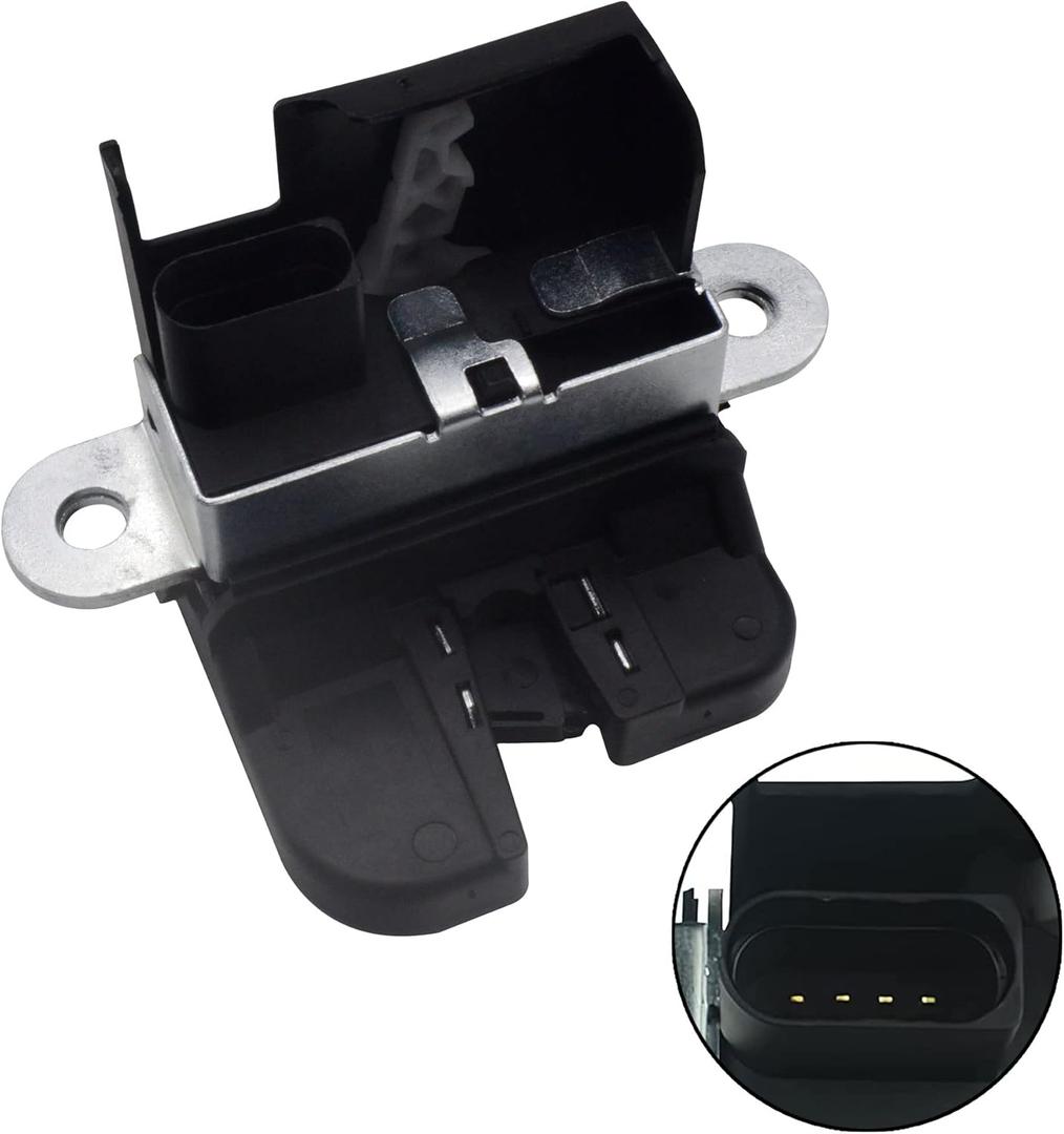 RuiWen 5M0827505K Rear Trunk Boot Lid Lock Latch Compatible with VW Golf 2010-2014 GTI 08-09 Passat 07-09 R32 2008 Rabbit 2007-2009 Jetta 2008-2014 TIGUAN 2009-2017 TIGUAN Limited 2018
