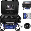 Sewer Camera,Pipe Drain Inspection Camera with DVR, Plumbing Snake Camera | with Light, 7'' HD 1080P IPS Screen,16X Digital Zoom,32GB Card,100FT/30M,IP68 Waterproof Borescope for Industrial Plumber