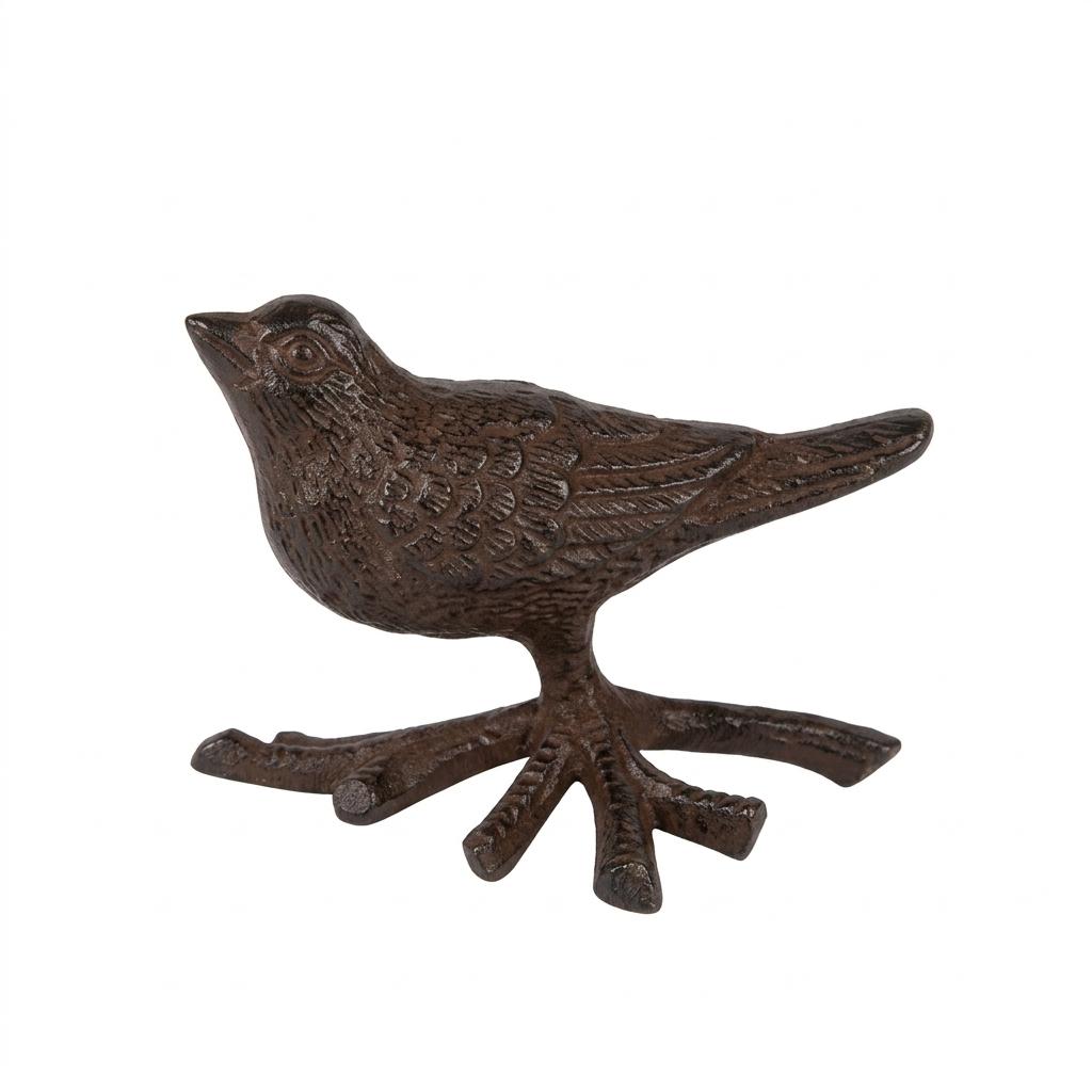 HD 5.6in Aluminium Bird On Branch Brown, 6pack