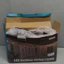 Brightever LED Outdoor String Lights 100FT Patio Lights with 52 Shatterproof ST38 Vintage Edison Bulbs, Outside Hanging Light Waterproof for Porch, Deck, Garden, Backyard, Balcony, Dimmable 2700K (100FT-Warm White, Black Wire)