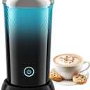 Maestri House Milk Frother, 3-in-1 Hot & Cold Mik Frothing Steamer, 8.12OZ/240ML Touch Control Foam Maker, Compact Space-saving Design for Latte, Cappuccino and Warm Milk (Black-blue Gradient)