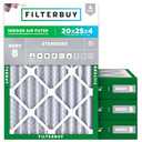 Filterbuy 20x25x4 Air Filter MERV 8 Dust Defense (6-Pack), Pleated HVAC AC Furnace Air Filters Replacement (Actual Size: 19.50 x 24.50 x 3.63 Inches)