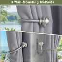 Curtain Holdbacks 2pcs, Metal Curtains Tiebacks for Drapes Window Home Decoration, Matte Sliver