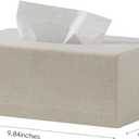 Tissue Box Cover Rectangle, Resin Facial Tissues Holder Covers Rectangular Toilet Paper Holder Case Dispenser Home Decorative for Bathroom Kitchen Bedroom Living Room Office (Beige)