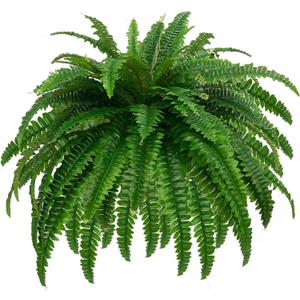 GYERB Large Fake Boston Ferns, 88 Branches Artificial Ferns, Faux Fern Plants for Home, Office, Garden Indoor Outdoor Decoration(48 inch,1pack) (47-88 Leaves)