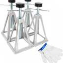 X-Haibei RV Stabilizers Jacks for Trailer Camper 4 Pack Aluminum Stack Jack Stands 6000 Pounds Supports with Cushion Rubbers Adjustable from 11" to 17"