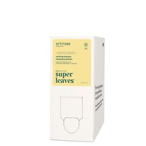 ATTITUDE Clarifying Hair Shampoo, Plant- and Mineral-Based, EWG Verified Vegan and Cruelty-free, Lemon Leaves and White Tea, Bulk Refill, 67.6 Fl Oz