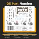 Engine Rebuild Kit, Piston+Connecting Rod + Main Bearing +Head Gasket with Bolt Set, for Mini Cooper Coupe Clubman Paceman 06-16, 1.6L L4, Engine: N12, B16 A, N16, B16 A, HS26453PT ES72451