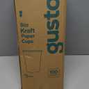 GUSTO [100 Count Kraft Disposable Paper Cups, Hot Coffee Cups Brown Unbleached - Eco-Friendly Cups (8 oz. - Kraft)