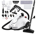 Steam Cleaner, Steam Mop with 23 Accessories, Powerful Multipurpose Portable Steamer for Cleaning to Remove Grime, Grease, for Multi-Purpose and Multi-Surface Floors, 16.4ft Power Cord, White