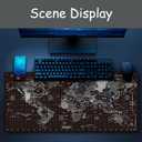 Expanded Large Mouse Pad, and Computer Gaming Mouse Pad 35.4x15.7x0.12 Suitable for Gamers Home Office Office Learning World Maps Designed with Stitched Edges Anti Slip Base and Waterproof Pad