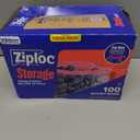 Ziploc Quart Food Storage Bags, Stand-Up Bottom, Easy to Fill, 100 Count