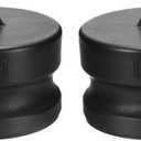 PATIKIL Poly Cam Lock Fittings, 2 Pcs 3" Part DP Dust Plug Cam Groove Hose Fittings Polypropylene Cam Lock Fittings, Black (3 Inch)