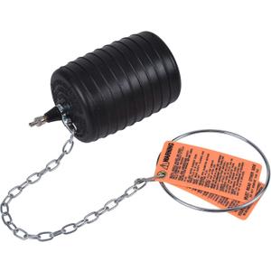 Cherne 270040 Rubber Test Ball Pipe Plug, 4" , Black