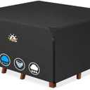 Zettum Patio Furniture Cover Square - 600D Outdoor Table Cover Waterproof & Heavy Duty, 86 Inch Large Lawn Furniture Set Covers for Outside Dining Table and Chairs Seating Combo - 86 x 86 x 28 Inch