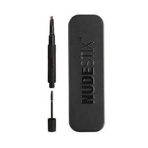 Nudestix Stylus Eyebrow Pencil & Gel – Dual-Ended Brow Definer with Precision Pencil & Clear Gel for Shaping, Filling & Setting | Long-Wear, Vegan, Cruelty-Free Brow Makeup - Ash Brown