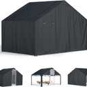 Chicken coop Cover, Waterproof in Winter. Suitable for Rooftop Chicken coops, Full Coverage, Black, No Chicken coop