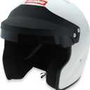 RaceQuip OF25 Open Face Racing Helmet (White, XL)