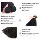 Noealight Kinky Curly Human Hair Bundles 20 20 20 Inch Curly Wave 3 Bundles Human Hair Double Weft Unprocessed Brazilian Remy Hair Extensions Quick Weave Deals