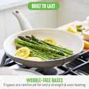 GreenLife 16 Piece Nonstick Cookware Set, Soft Grip Non-Toxic PFAS-Free Ceramic Pots & Pans, Dishwasher & Oven Safe, Frying, Sauce, Saute, Utensils, Glass Lids, Stay-Cool Handles, Wobble Free, Taupe
