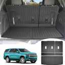 Cargo Mats for 2022-2025 Chevy Tahoe/GMC Yukon Trunk Mat with Backrest Mat All Weather Rear Seat Back Cargo Liners for 2022 2023 2024 2025 Chevrolet Tahoe/GMC Yukon Accessories