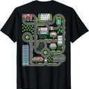 Kid Play Cars On Dad Back Race Track Mat Fathers Day T-Shirt M