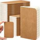 Outus 36 Pcs Pocket Notebook Mini Journal 2.5" x 4" Kraft Paper Mini Notepad Bulk Softcover Pocket Notepad Memo Diary Subject Notebooks for Student Traveler School(Brown, Blank Cover)