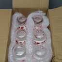 Maxcheck 6 Pcs Cherry Glass Set 18 oz Summer Stemless Glasses with Red Cherry Designs for Summer Wedding Birthday Present Holiday Party Gift